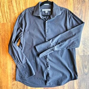 Perry Ellis Portfolio Black Button Down, men's size large
